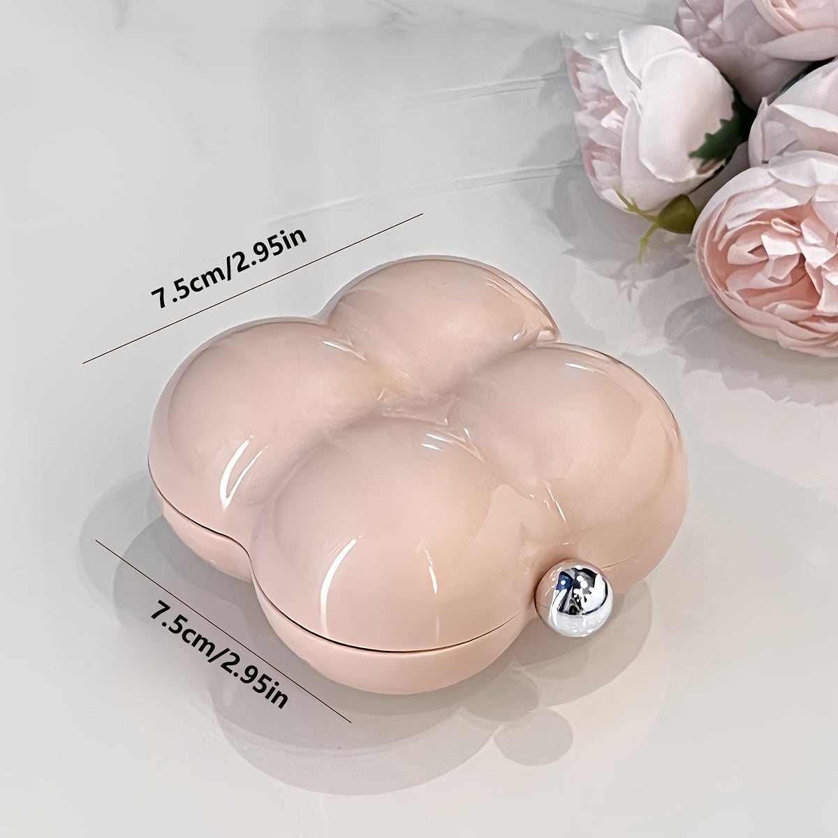 Unisex Floral Portable Pill Organizer 7 Compartments Compact Medicine Box