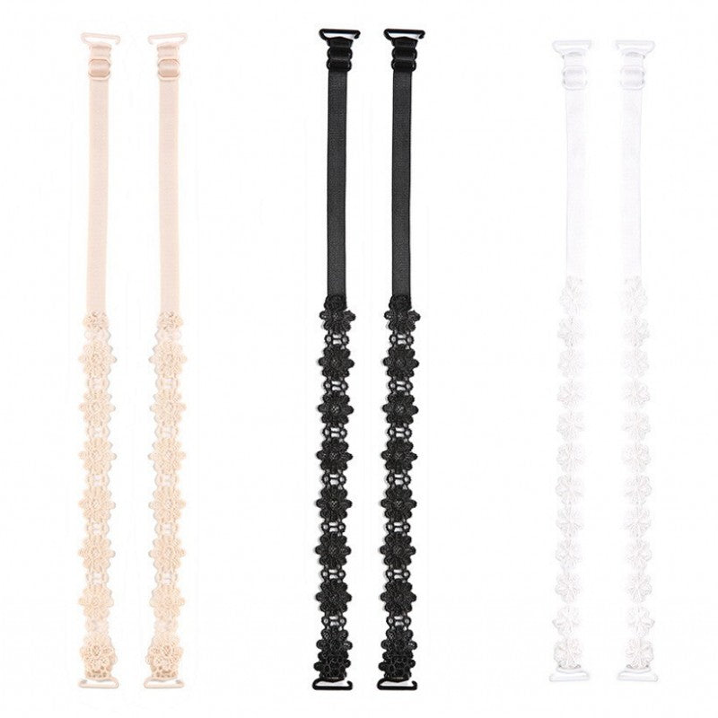 Adjustable Lace Flower Underwear Straps for Women Seamless Lingerie Accessories