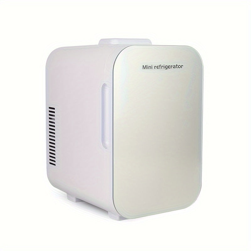 8L Car and Home Mini Refrigerator with Glass Panel, Dual-Use, Semiconductor Cooling