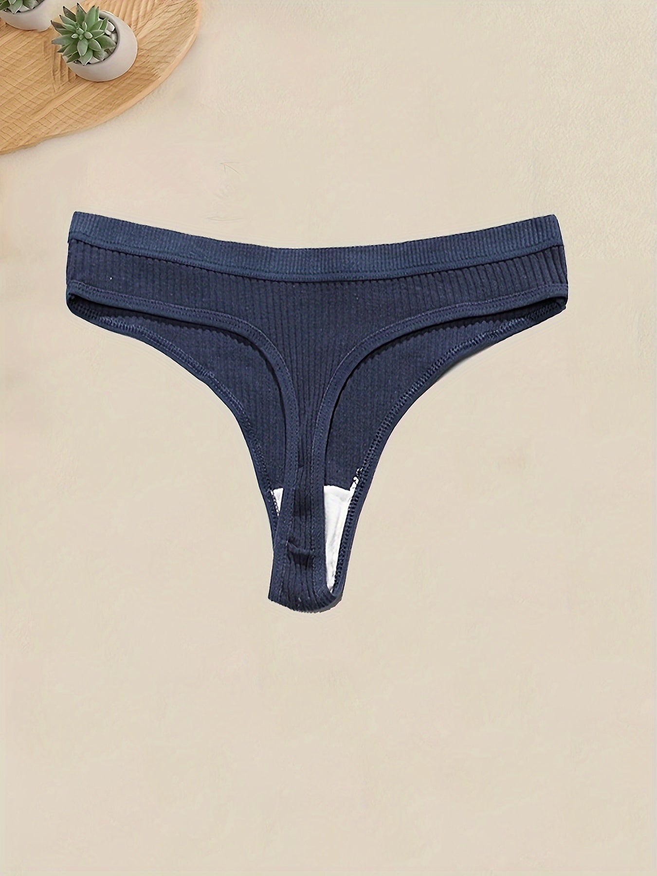 Women's Lingerie Thongs Set in Solid Colors with Seductive Style