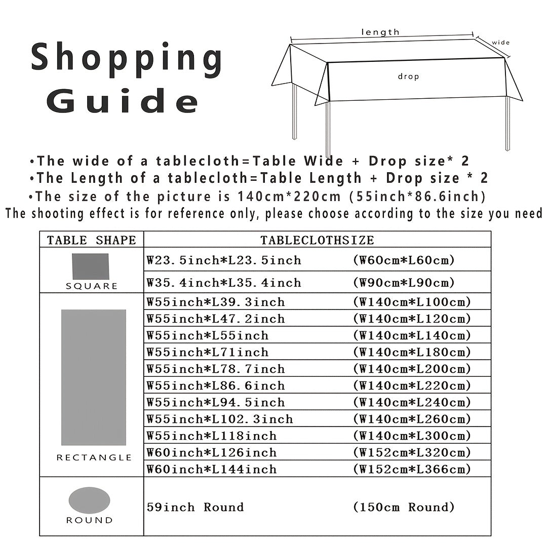 Bohemian Geometric Ramadan Eid Al-Fitr Tablecloth with Golden Moon and Star Design 100% Polyester