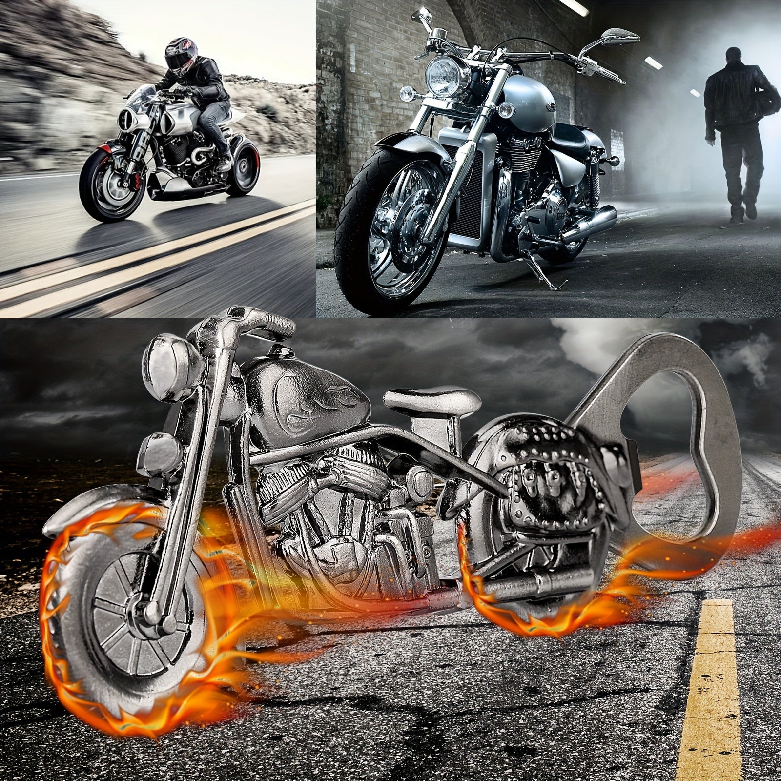 Набор подарков для открывания бутылок с пивом для мотоциклов с картой Кага