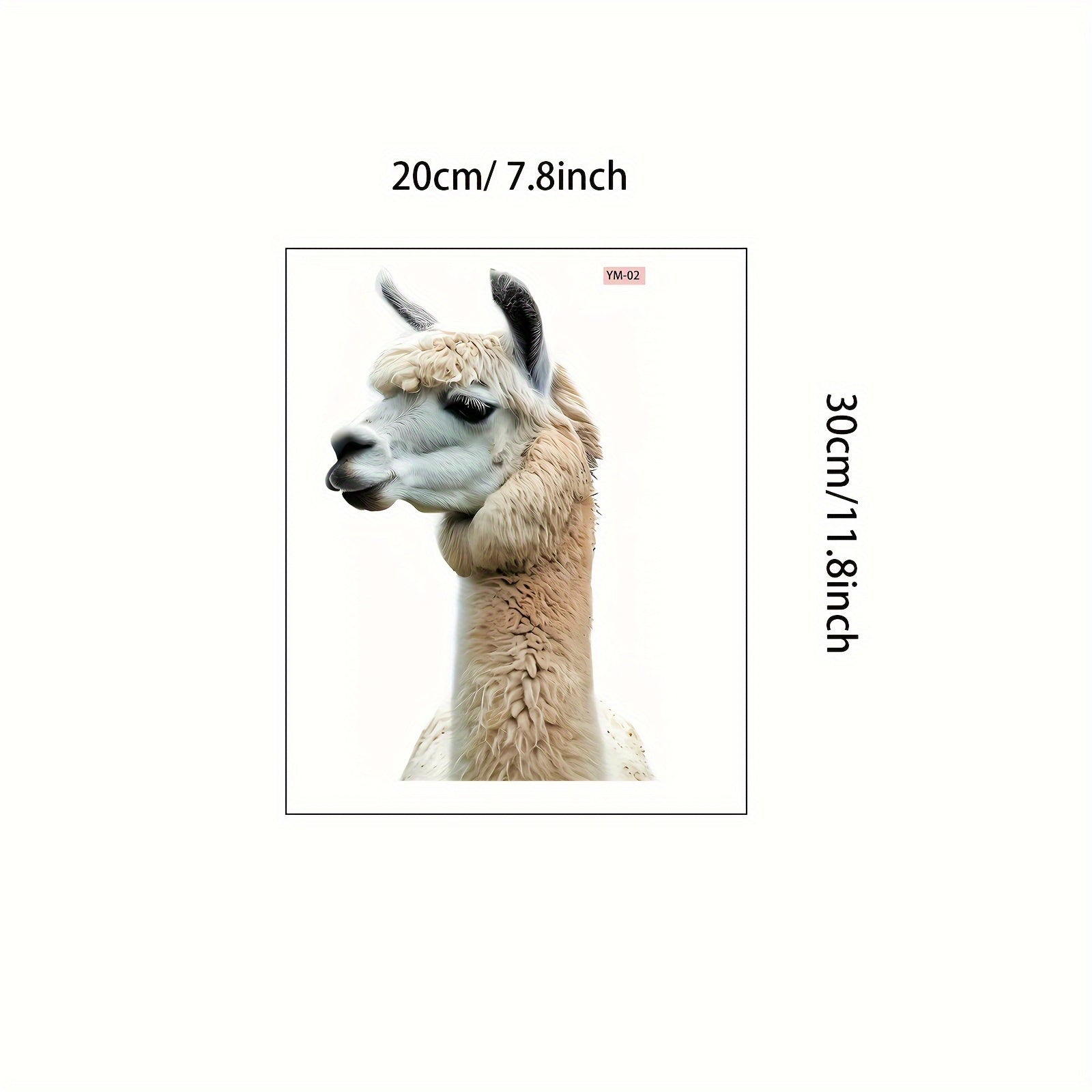 Alpaka hayvonlari oynasi uchun mat PVC qayta ishlatiladigan stiker, eshiklar, devorlar uchun dekor