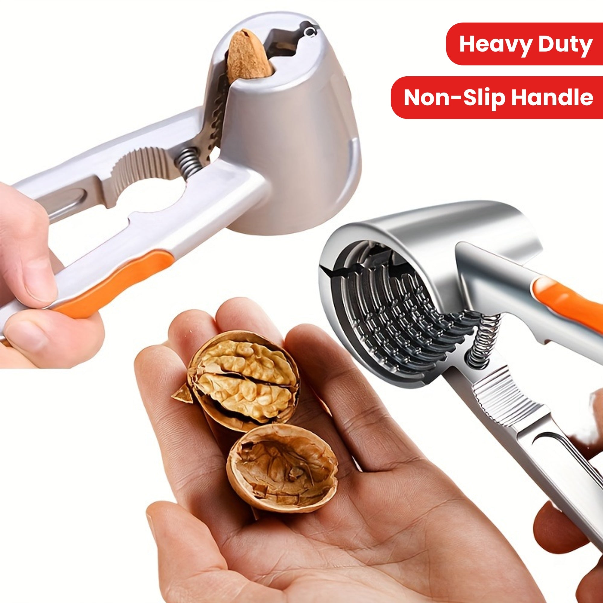 Abrelatas de acero inoxidable con mango antideslizante para nueces, castañas y avellanas