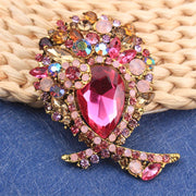 Rhinestone Flower Brooch Pin for Dresses Sweaters Hats Jewelry Accessories