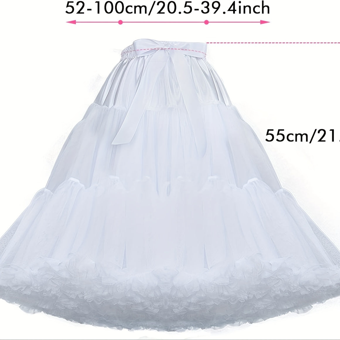 Women’s Fluffy Chiffon Ballet Skirt with Elastic Waist for Cosplay and Tutu