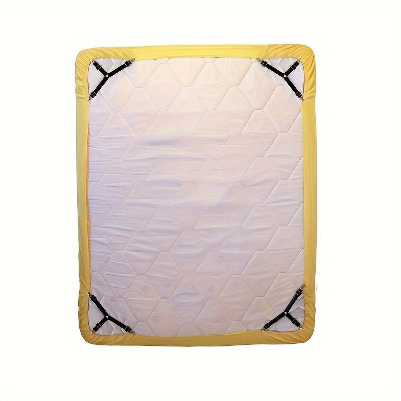 4 Pcs Adjustable Elastic Bed Sheet Holders Wrinkle-Free Bedding Straps