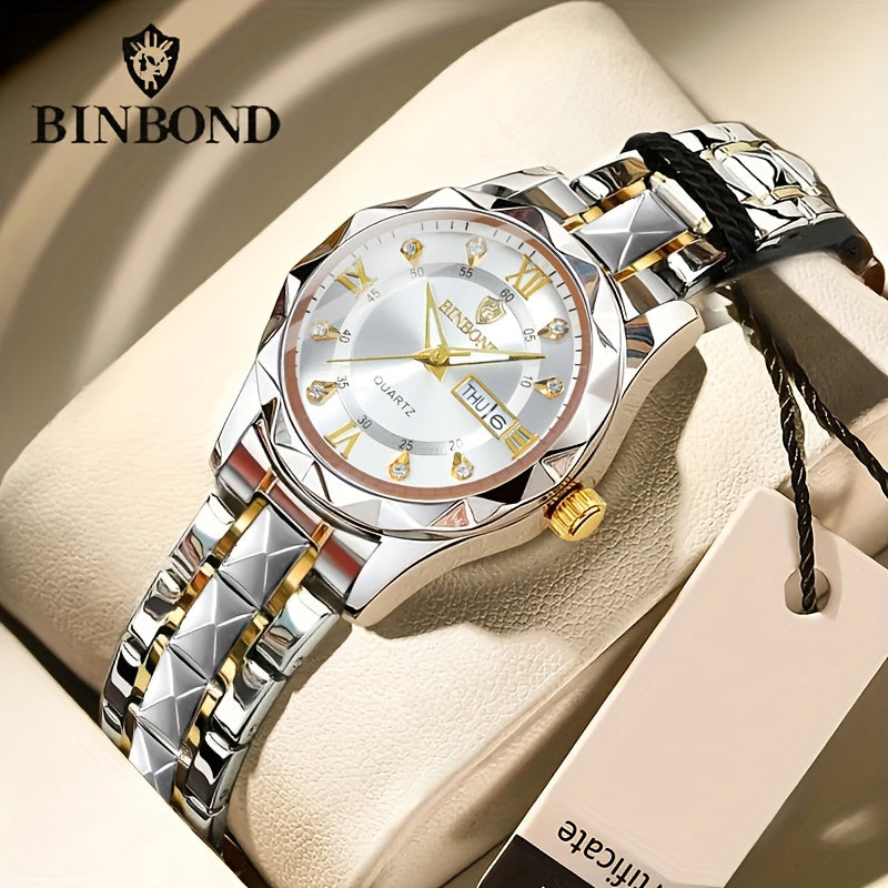 Women's Casual Luxury Quartz Watch with Leather Strap