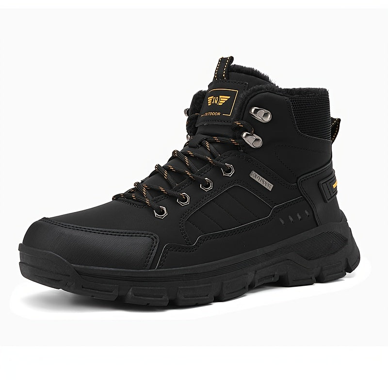 Women's Winter Tactical Boots Non-Slip TPR Sole All-Terrain Hiking Black Tan