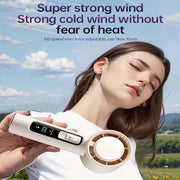 Mini Handheld Fan with 100-Speed Turbo, LED Display, USB Rechargeable, Aromatherapy