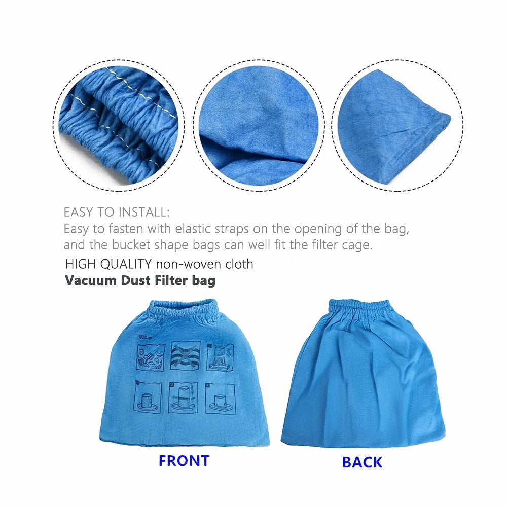 Set of 3 Fabric Vacuum Filters for Compatible Vacuums Easy to Clean