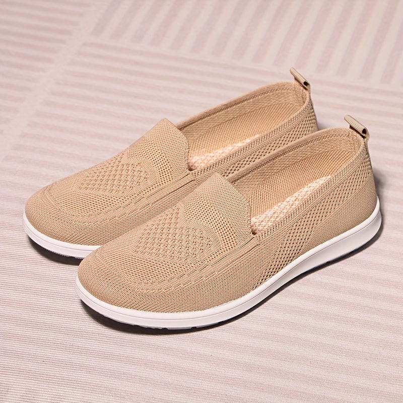 Women's Slip-On Flats Fabric Upper Flax Insole Casual All-Season
