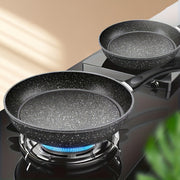 Cast Iron Skillet Set with Non-Stick Coating Lid and Spatula for Cooking