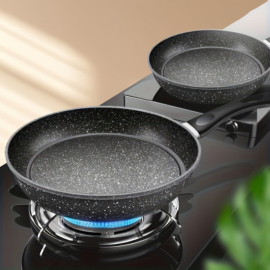 Cast Iron Skillet Set with Non-Stick Coating Lid and Spatula for Cooking
