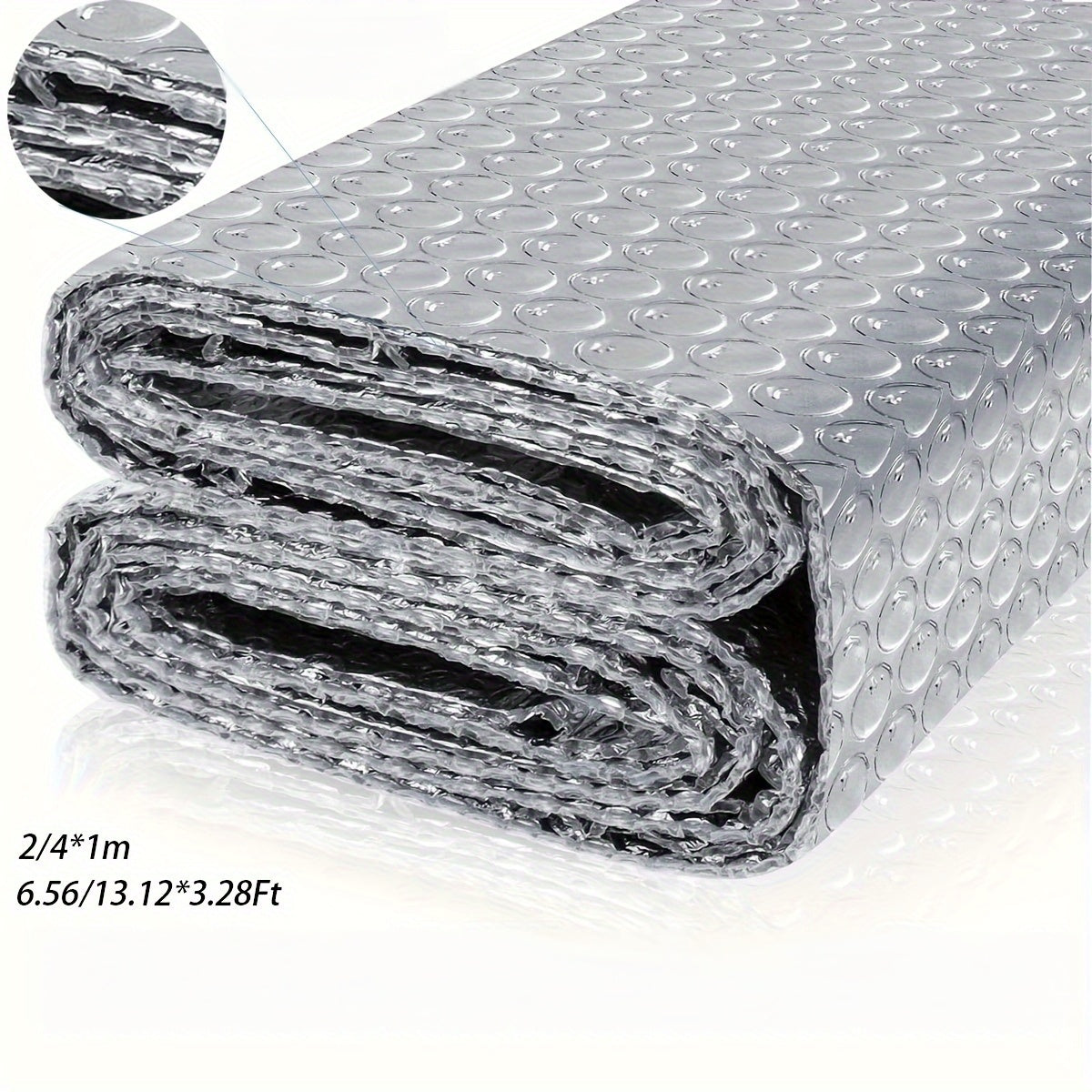 Reflective Aluminum Foil Bubble Insulation Sheet for Windows Doors Cars 2x1m