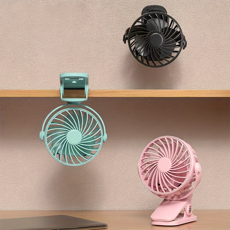 Klipsli kichik USB ventilyator, USB orqali zaryadlanadi, 500mAh batareya, uy, sayohat va tabiatda foydalanish uchun ideal. Yozda tez sovutish imkonini beradi, sayohat uchun muhim aksessuar.