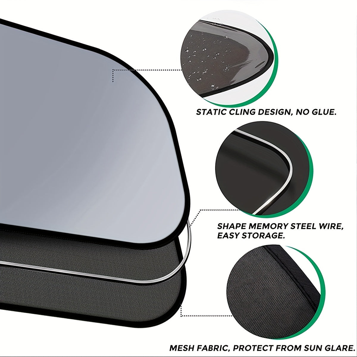 Авто-зонт солнцезащитный UV-защита, сетчатая крышка для окон и багажника