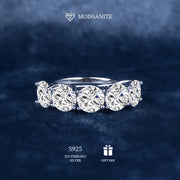 Sterling Silver Moissanite Promise Ring 0.5 Carat or 1 Carat Engagement Wedding Gift