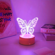 LED Night Light with 3D Butterfly Design for Bedroom Home Decor and Gifts
