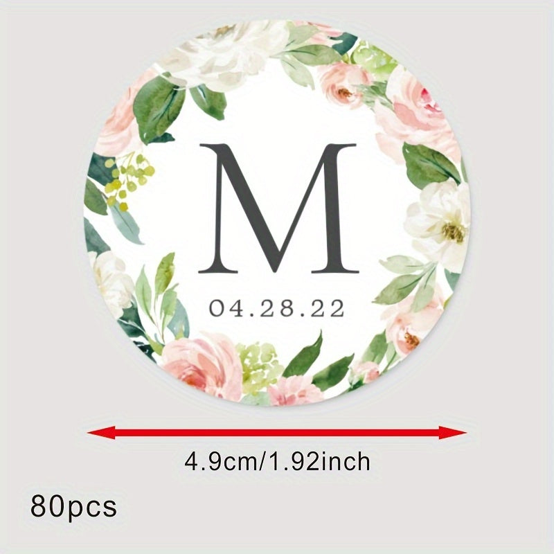 Personalized Bridal Shower Labels Custom Thank You Stickers Name and Date Recyclable Matte Finish