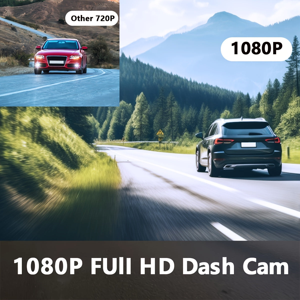 HD 1080P Dash Cam for Cars with Wide Angle Night Vision G-Sensor Loop Recording