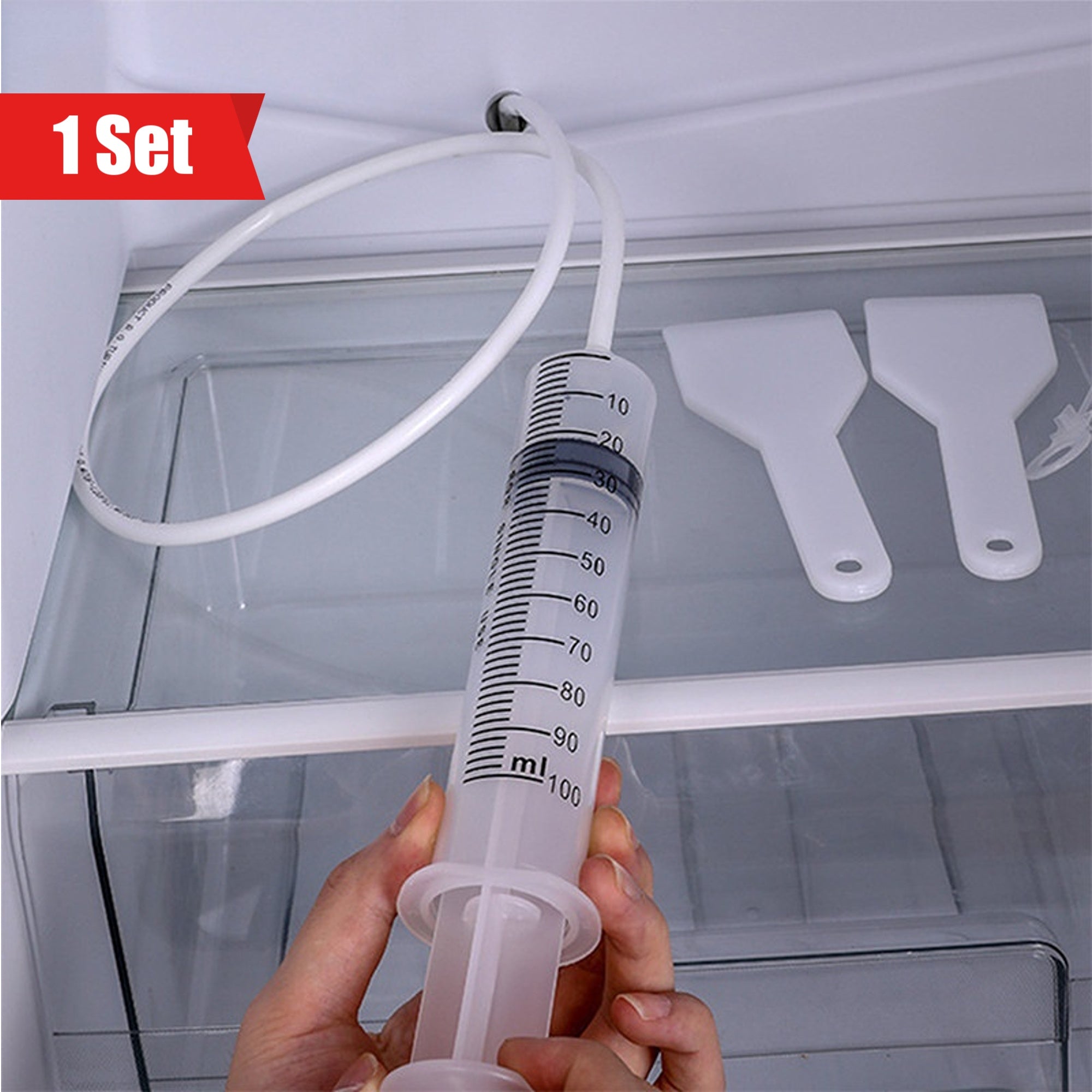 Kit de herramientas para limpiar el desagüe del refrigerador con manguera y cepillo de 150cm