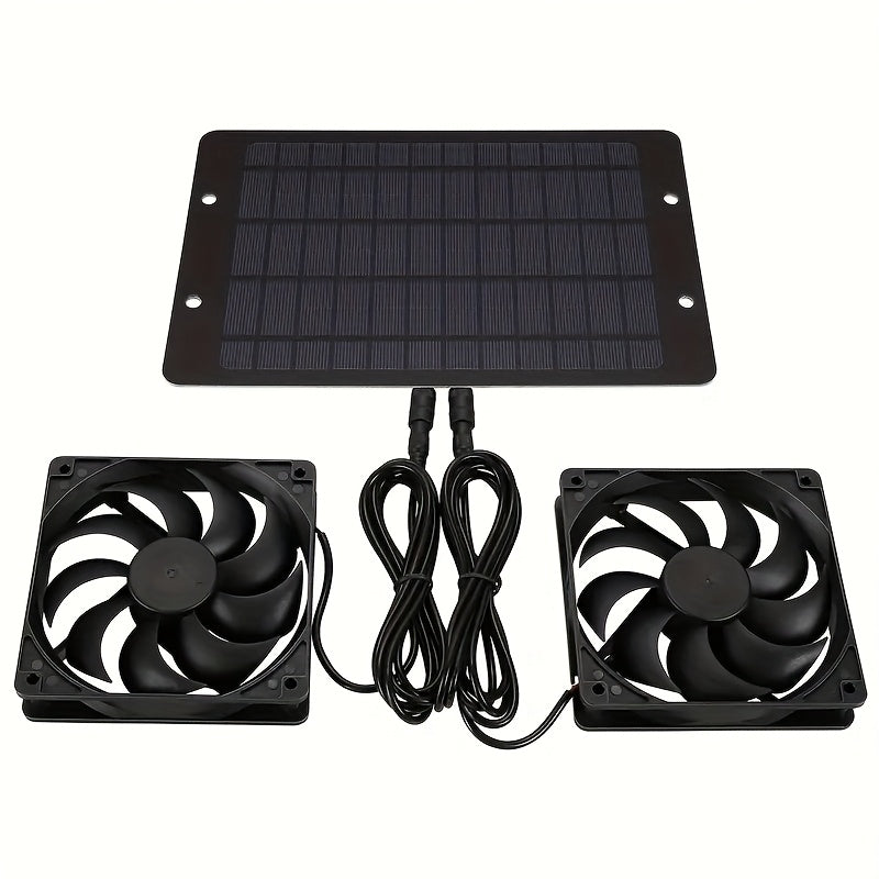Solar Powered Ventilation Fan Kit for Chicken Coops Greenhouses Sheds Pet Rooms