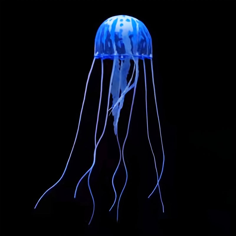 Silicone Jellyfish Aquarium Ornament for Fish Tank Decoration Glowing Artificial Decor