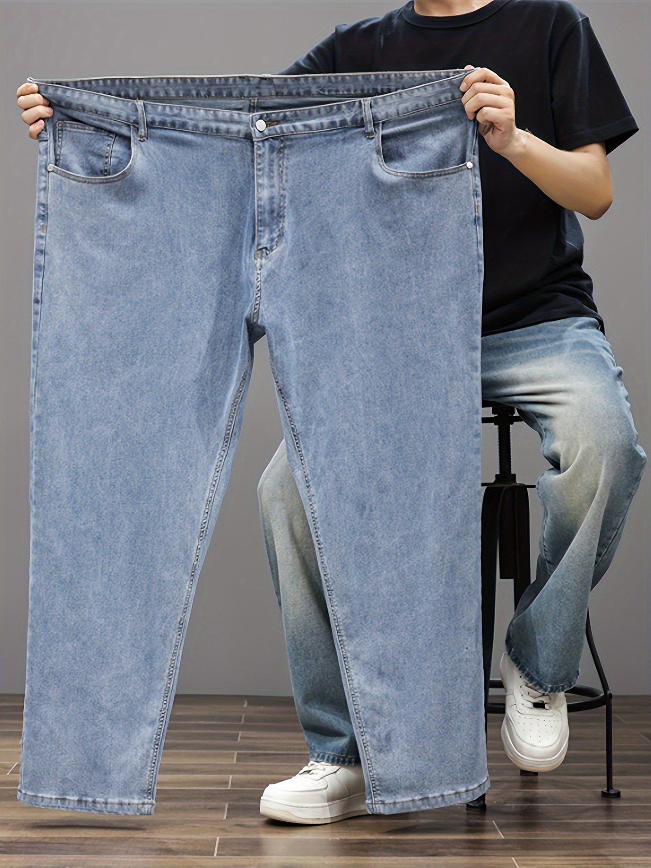 Men's Cotton Loose Fit Casual Cargo Pants in Plus Sizes