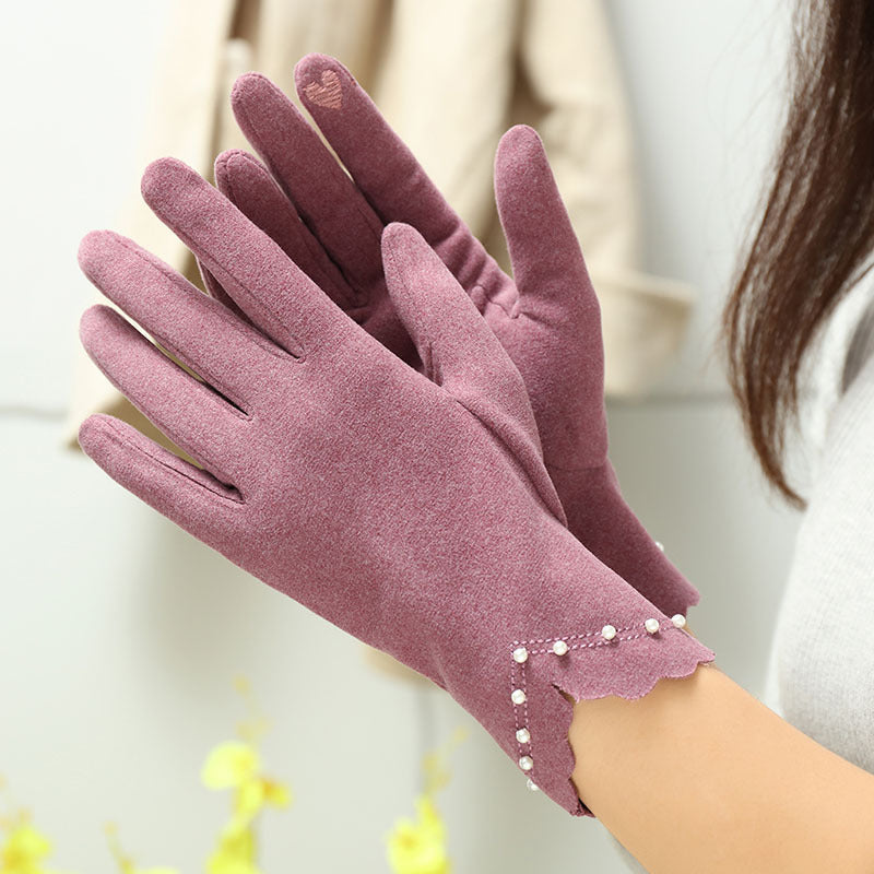 Women's Winter Gloves Lightweight Windproof Cold-Proof Thin