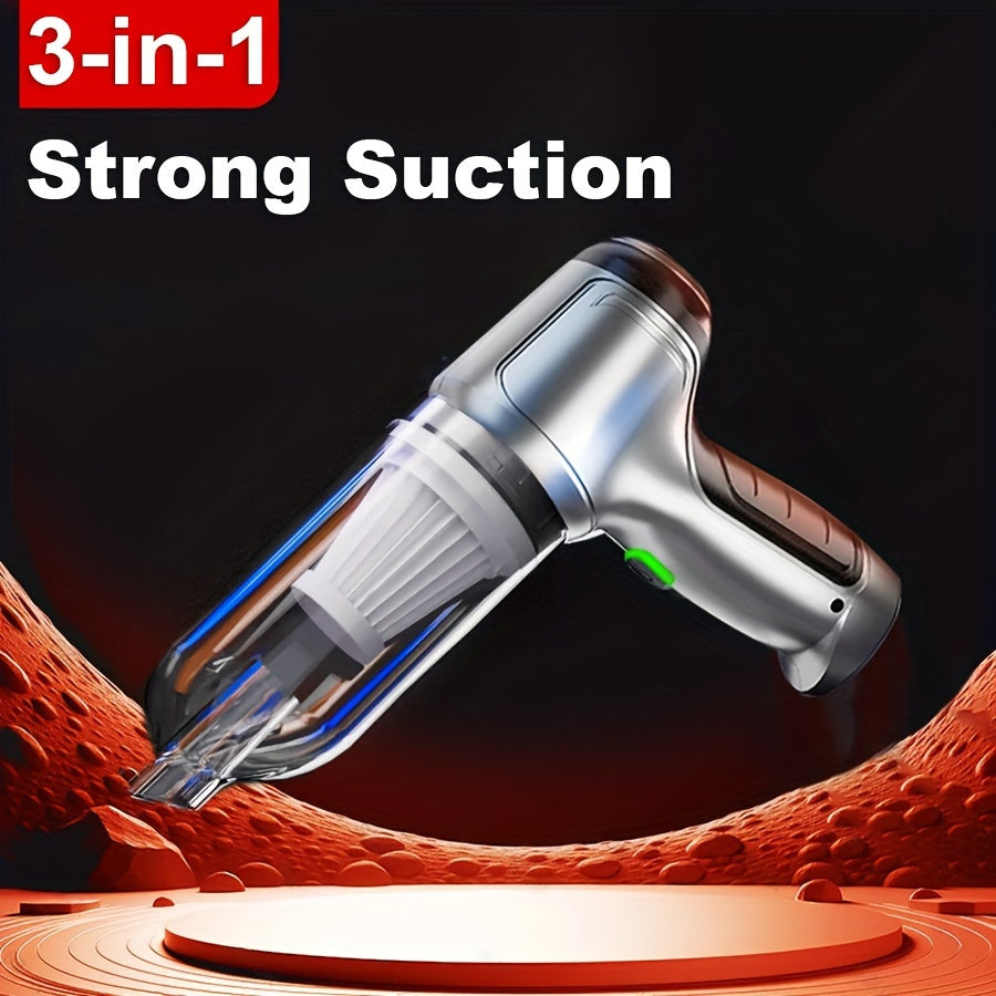 беспроводной автомобильный пылесос с мощным всасыванием, аккумулятором и моющейся тканью