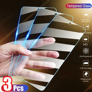 3-штуки защитных стекол из закаленного стекла для серии Xiaomi Redmi Note с высоким разрешением, антиотпечатковым покрытием, устойчивым к разбитию и с закругленными краями