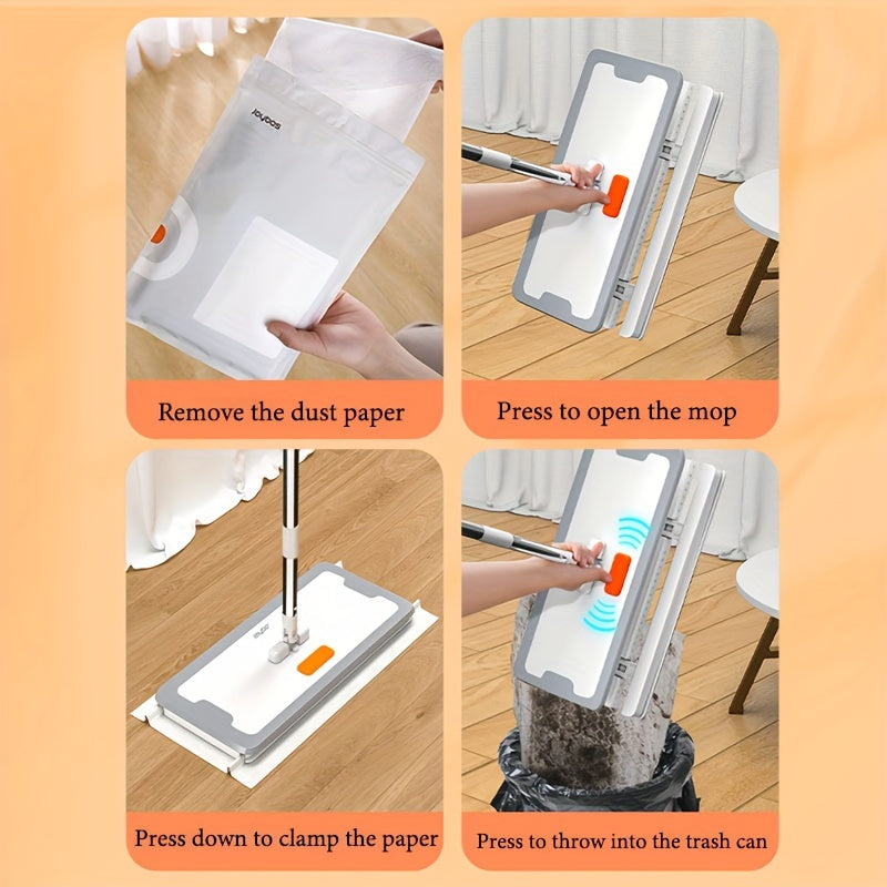 Joybos Easy-Clean Mop ning avtomatik qog'ozni ushlab turish funksiyasi bilan qulayligini his eting. Pol, gilam, devorlar va hatto uy hayvonlari iflosliklarini tozalash uchun ideal.