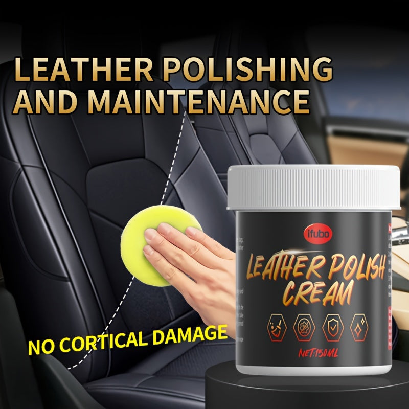 Crema de pulido de cuero universal para asientos de coche tapicería 150ml restaurador