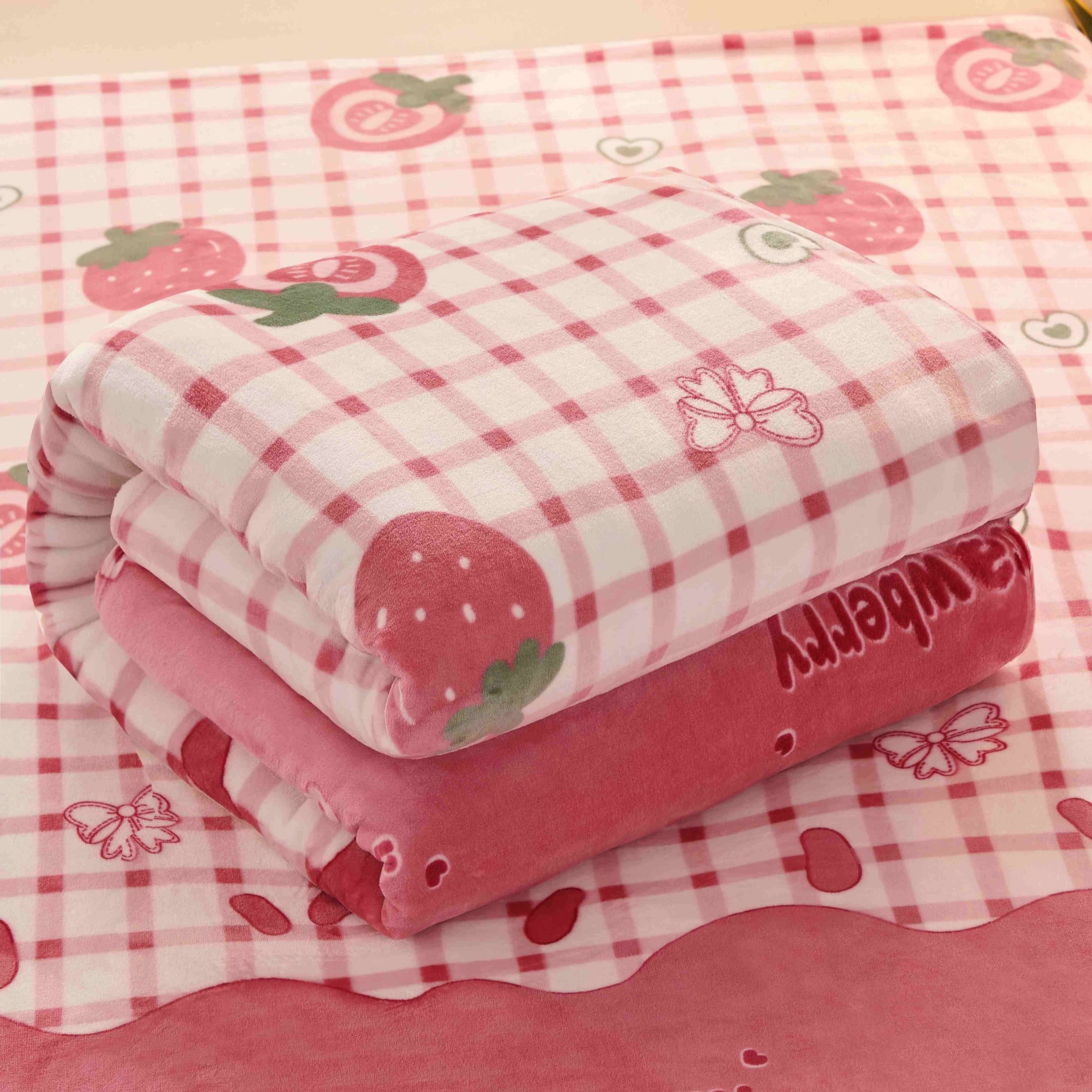 Cozy Flannel Throw Blanket for Couch Bed and Car 69cm x 100cm Plush