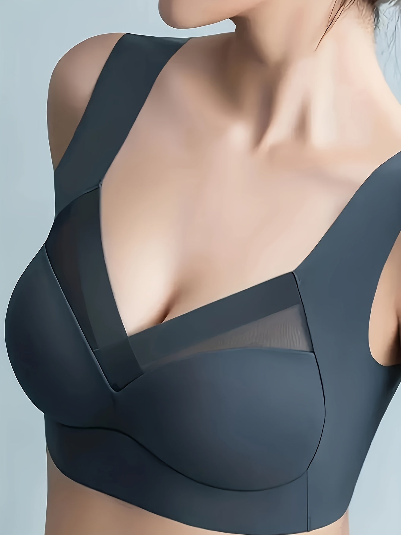 5 Беспроводных бюстгальтеров с контрастной сеткой, удобное и дышащее женское белье