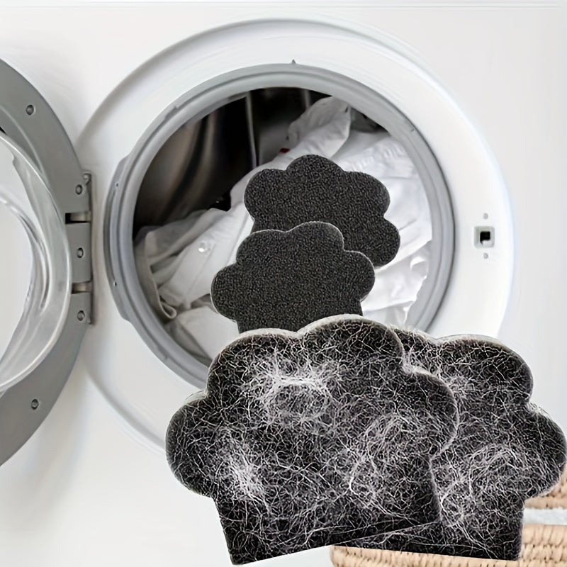 Pet Hair Remover for Laundry Reusable Plastic Paw-Shaped Lint Cleaner for Cats