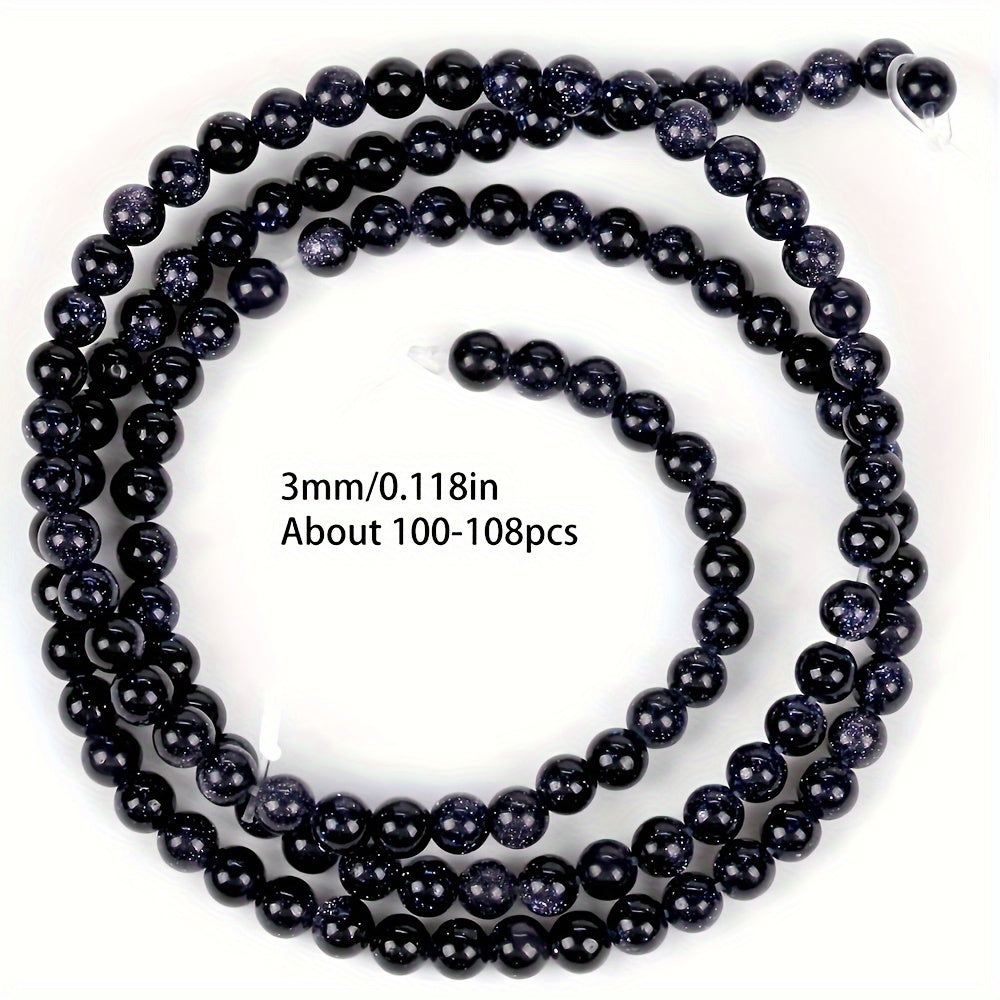 Cuentas separadoras de piedra natural de 3 mm para hacer joyería, amatista, cuarzo rosa, turquesa, ágata