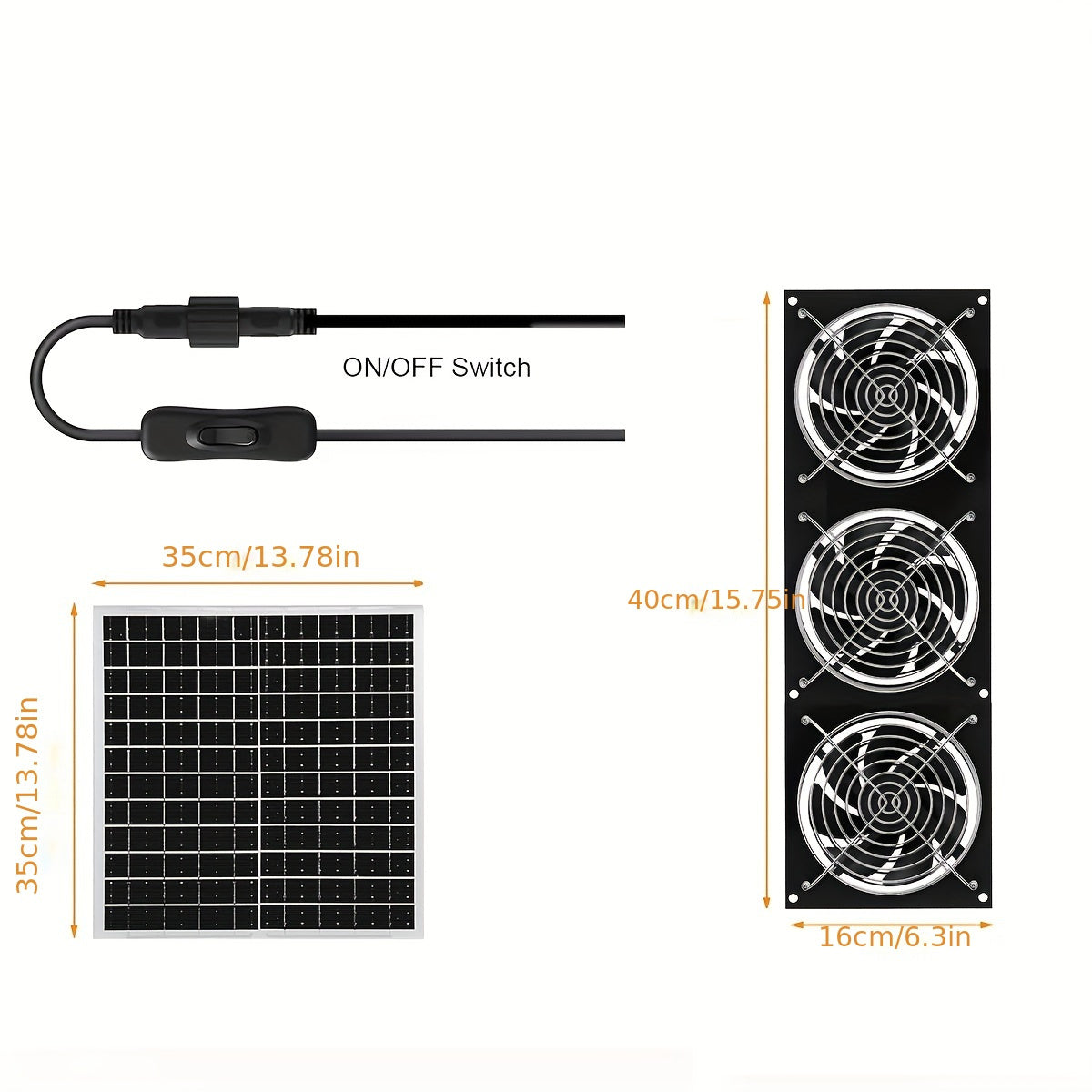12V Малый DC-вентилятор для комнат питомцев, курятников, вентиляции и охлаждения