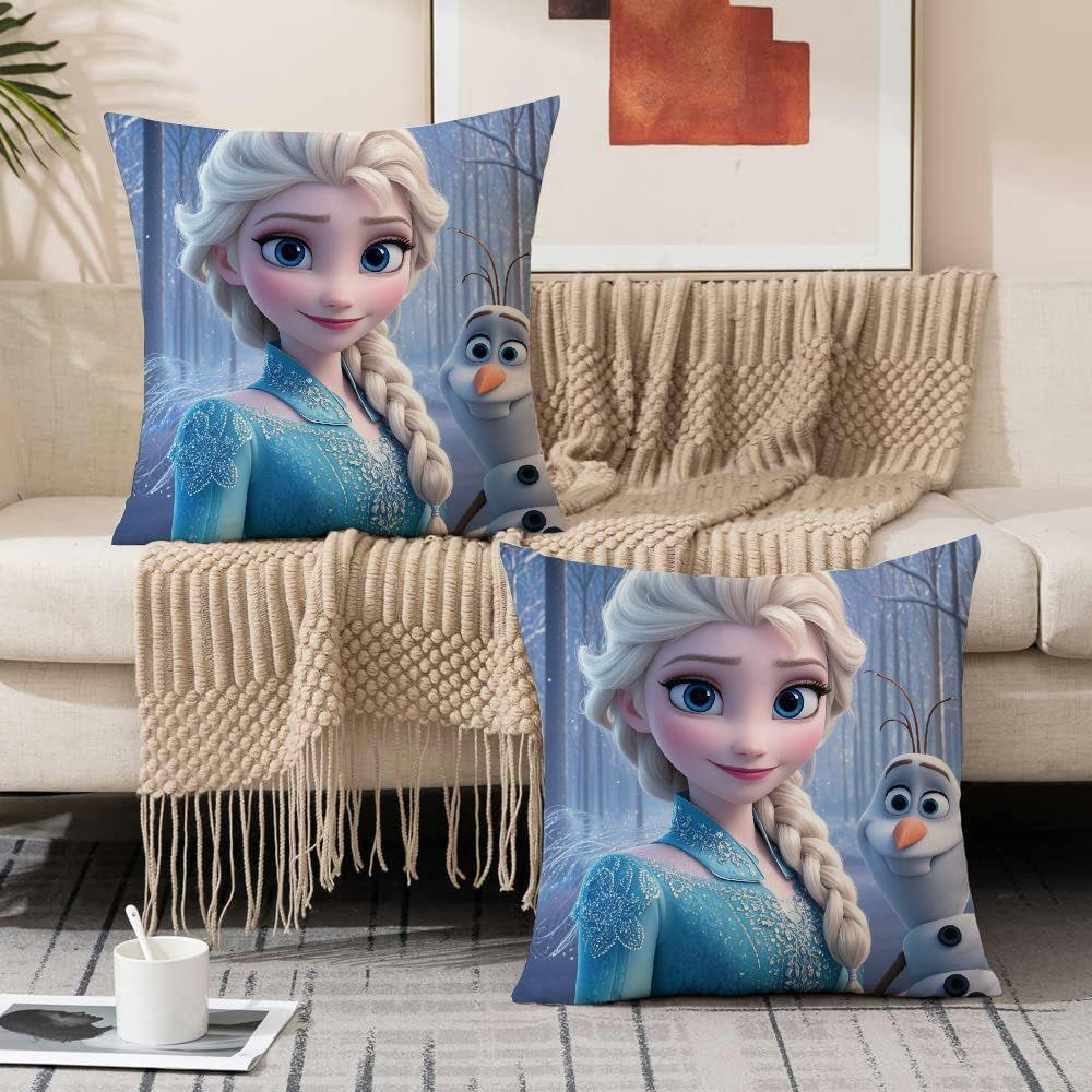 Set of 2 Soft Polyester Double-Sided Pillow Covers for Sofa and Outdoor Decor