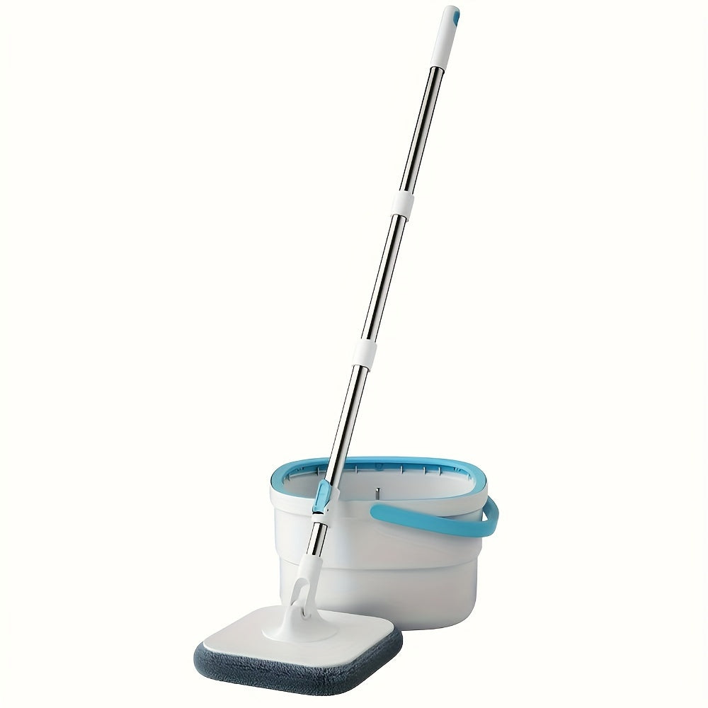 Spin Mop and Bucket Set with Reusable Pads for Home and Office Cleaning