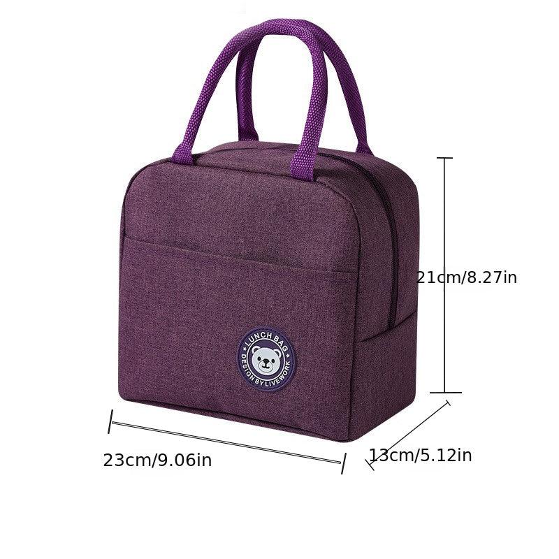 Insulated Lunch Bag with Aluminum Foil, Portable Thickened Food Storage Bag