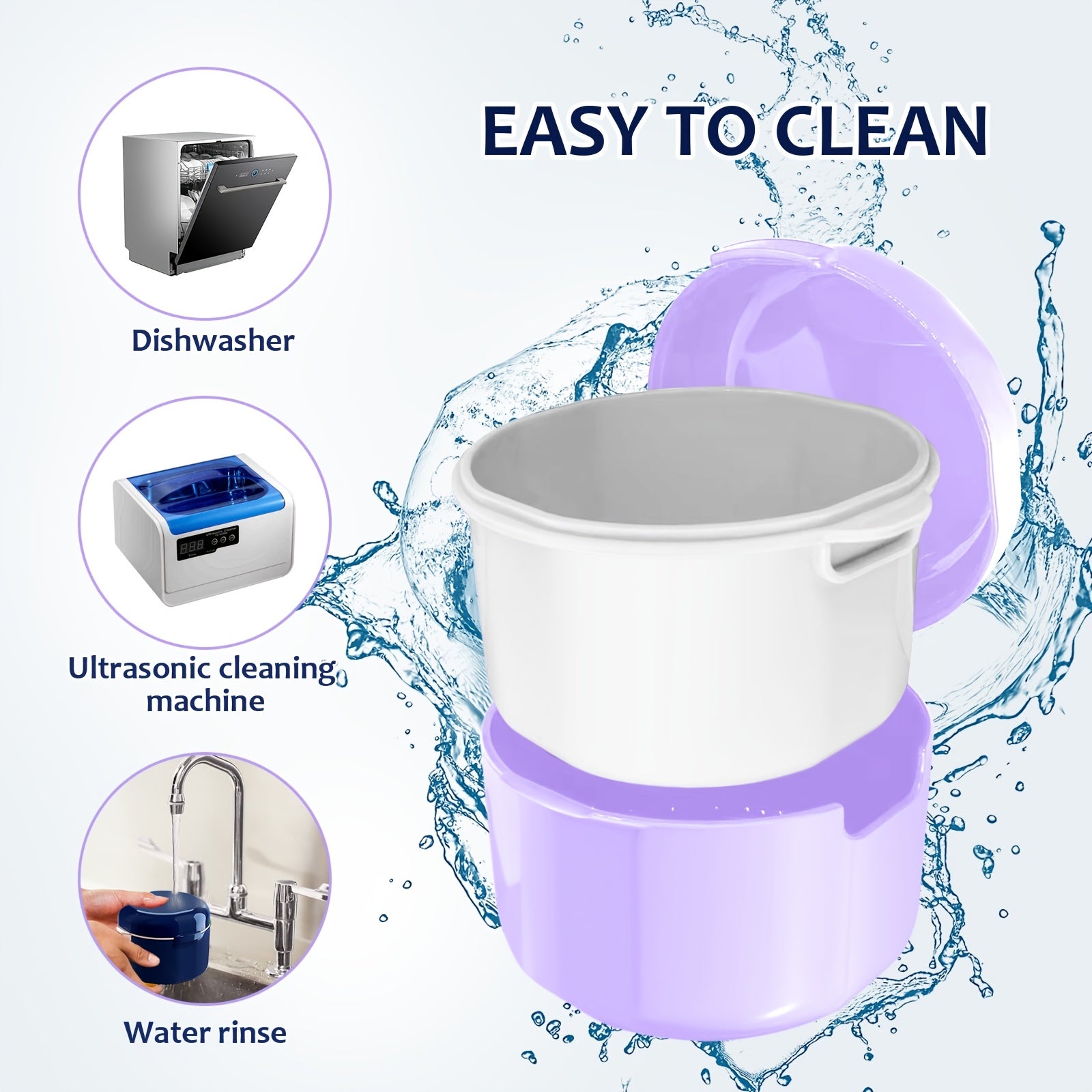 Portable Denture Case Double-Layer Drainage Travel Storage Box