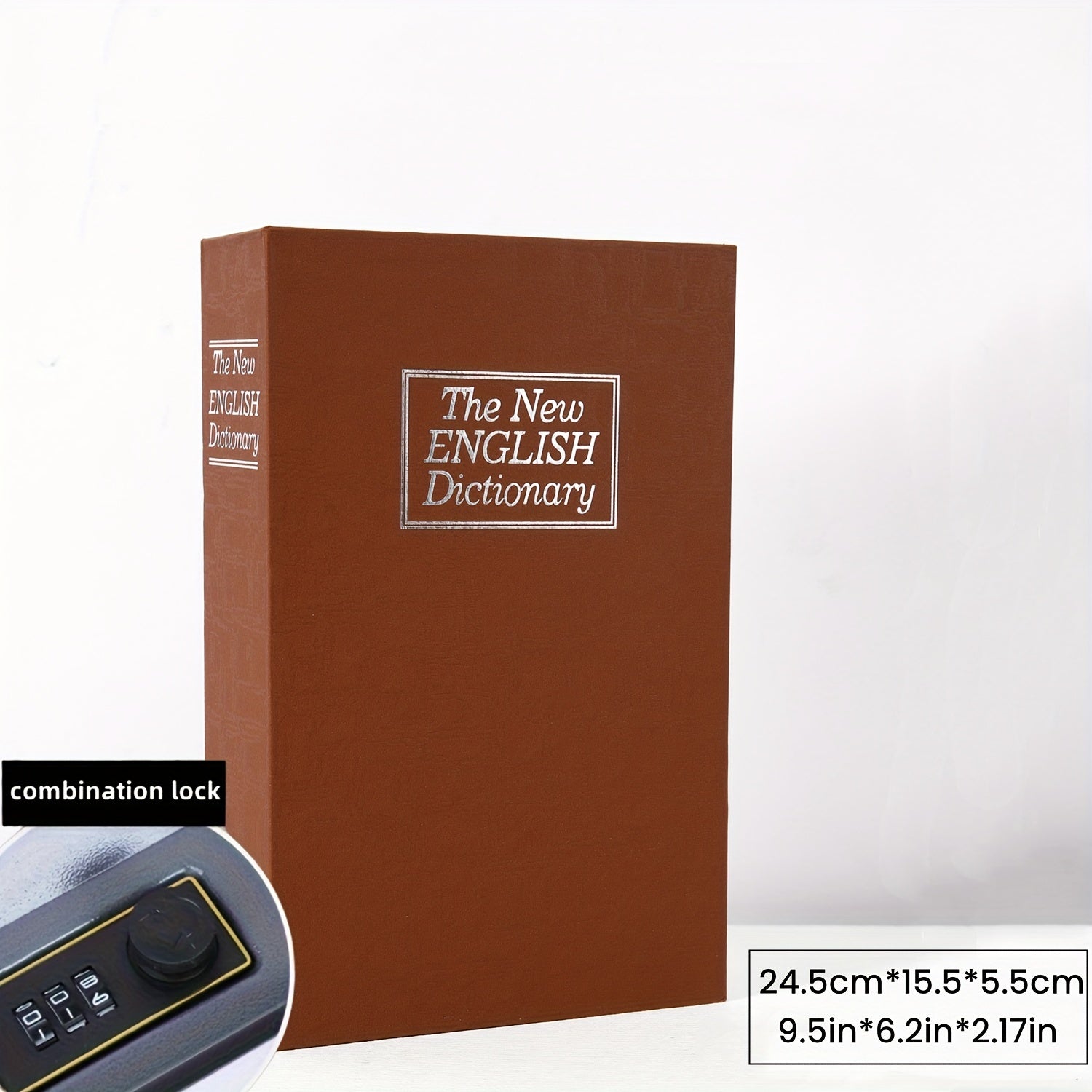 Metal Book Shape Money Box with Password Lock for Valuables Safe Storage