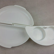 Microwave Egg Cooker Foldable Steamed and Fried Eggs Food-Safe Plastic White