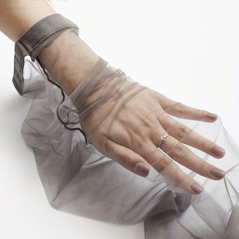 Women's Black Seamless Tights Nylon Spandex Sheer Stockings Summer Shine