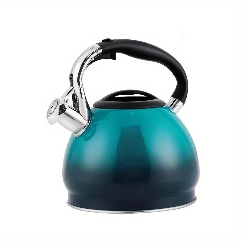 Stainless Steel Whistling Tea Kettle Gradient Design for Gas and Induction Stoves