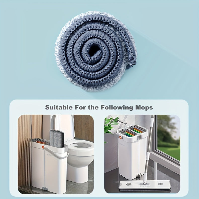 Mikrofiber mop mato 4-to'plam, qayta ishlatiladigan, yuviladigan, namlikni o'ziga singdiruvchi, uy tozalash uchun