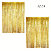 Gold Rain Ribbon 2m Decorative Ribbon for Weddings Parties Holidays and Events