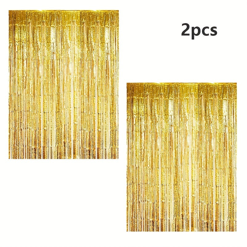 Gold Rain Ribbon 2m Decorative Ribbon for Weddings Parties Holidays and Events